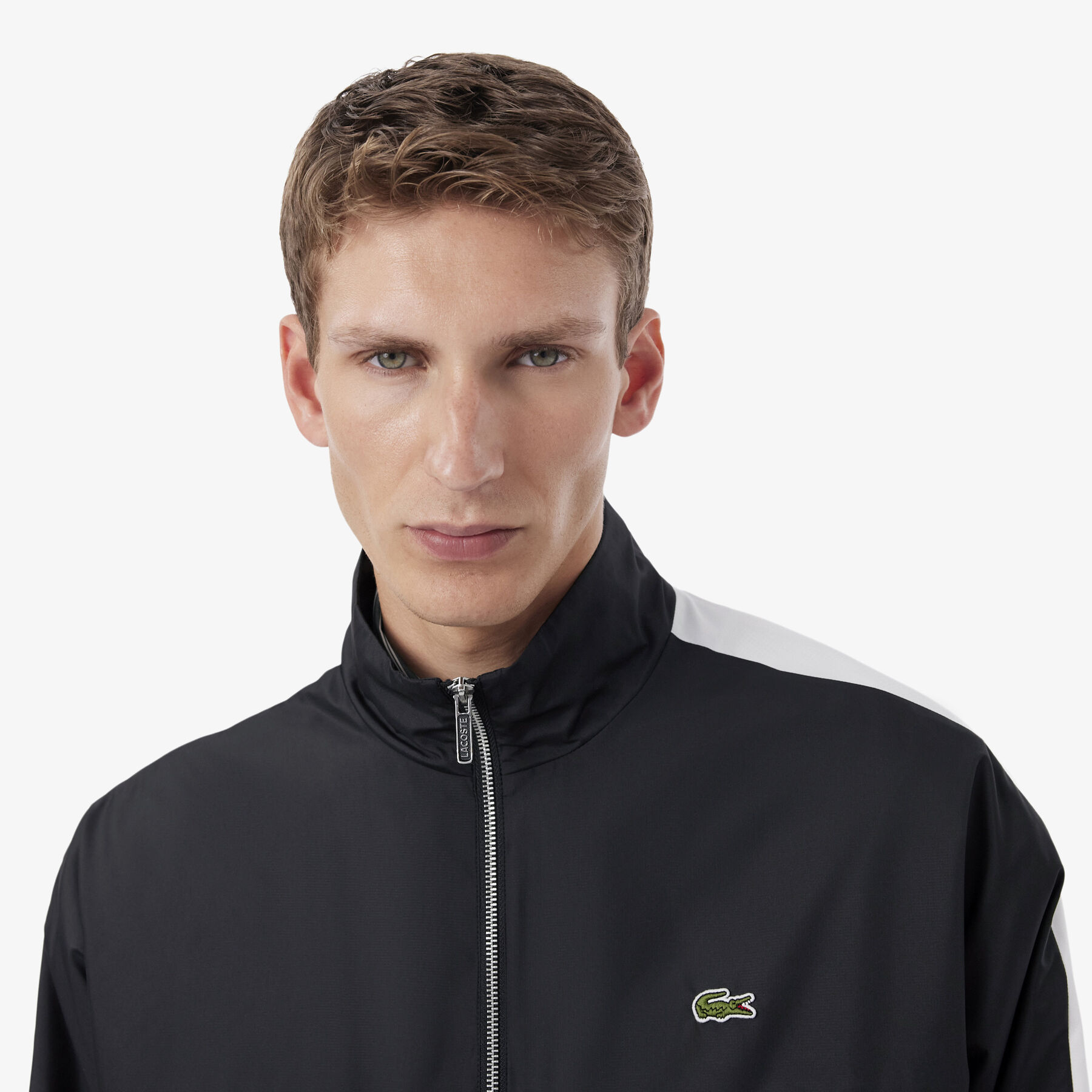lacoste colour block track jacket