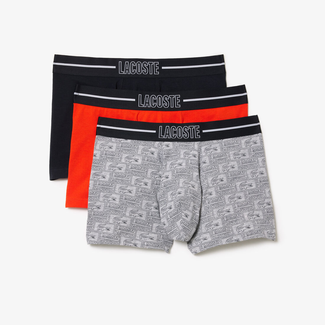طقم بوكسر بشعار الماركة على الخصر، 3 قطع 3-pack Stretch Cotton Jersey Trunks - 5H0858-00-IZP