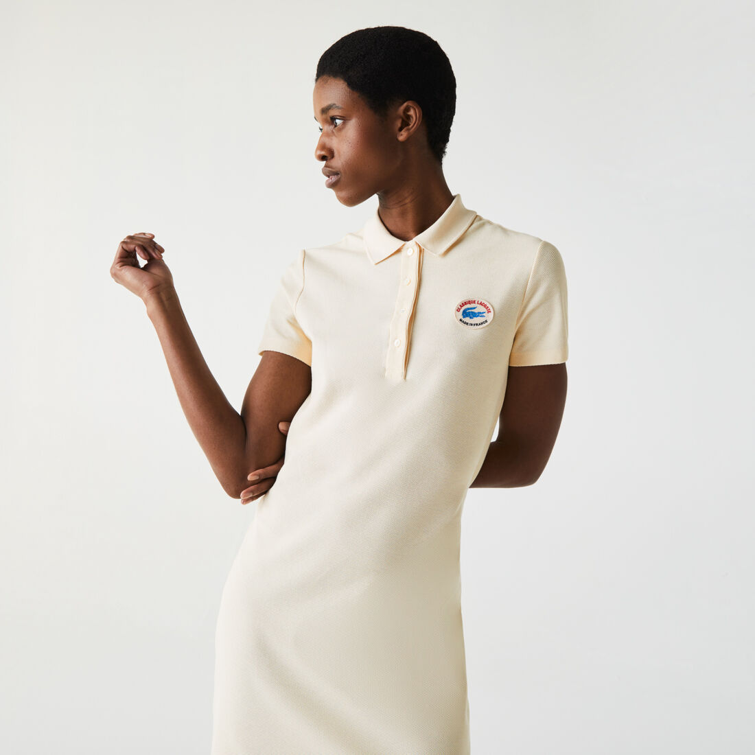 Women’s Made In France Organic Textured Cotton Piqué Polo Dress