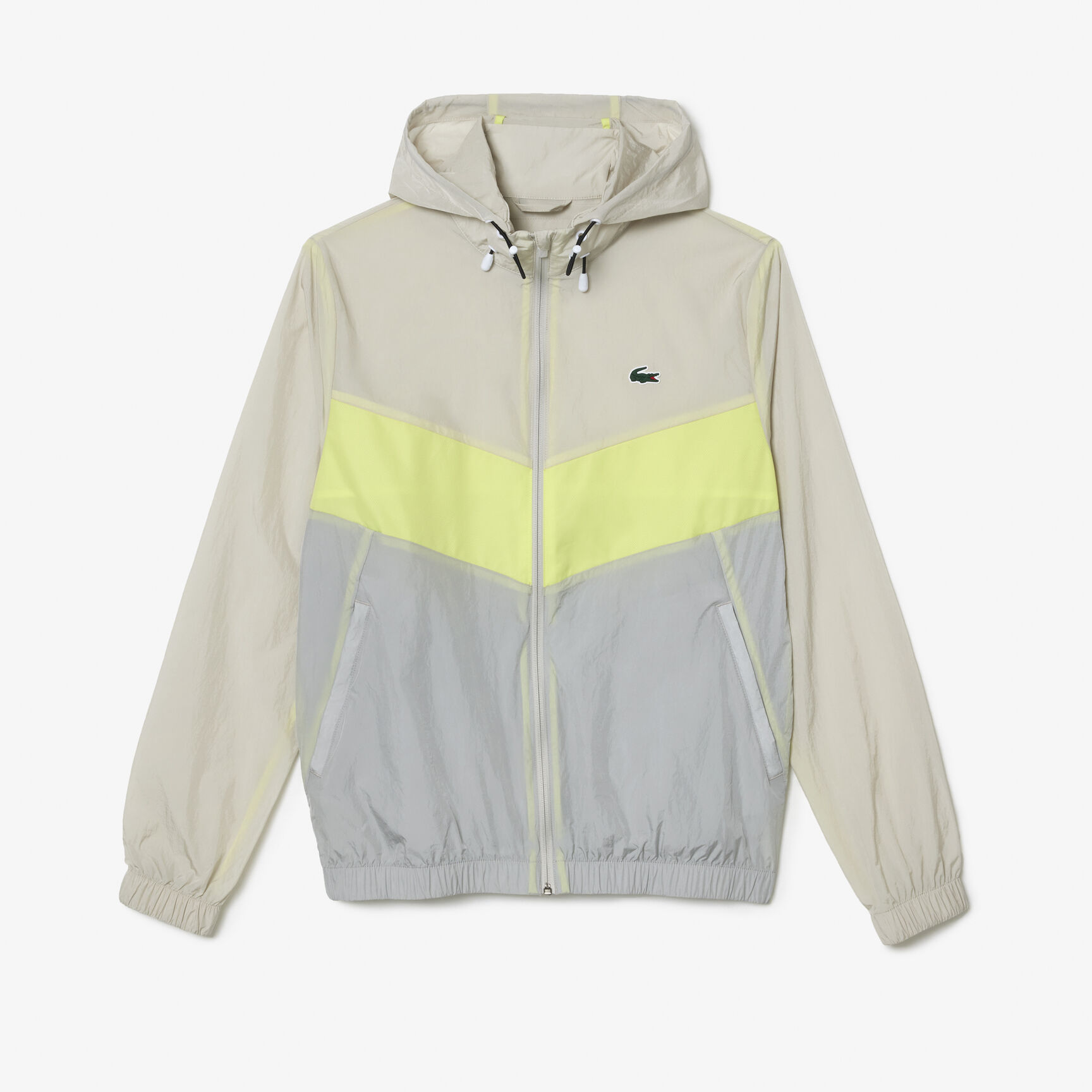 جاكيت من خامات مختلطة مقسم بألوان Water Resistant Packaway Zipped Sport Jacket - BH1042-00-RIM