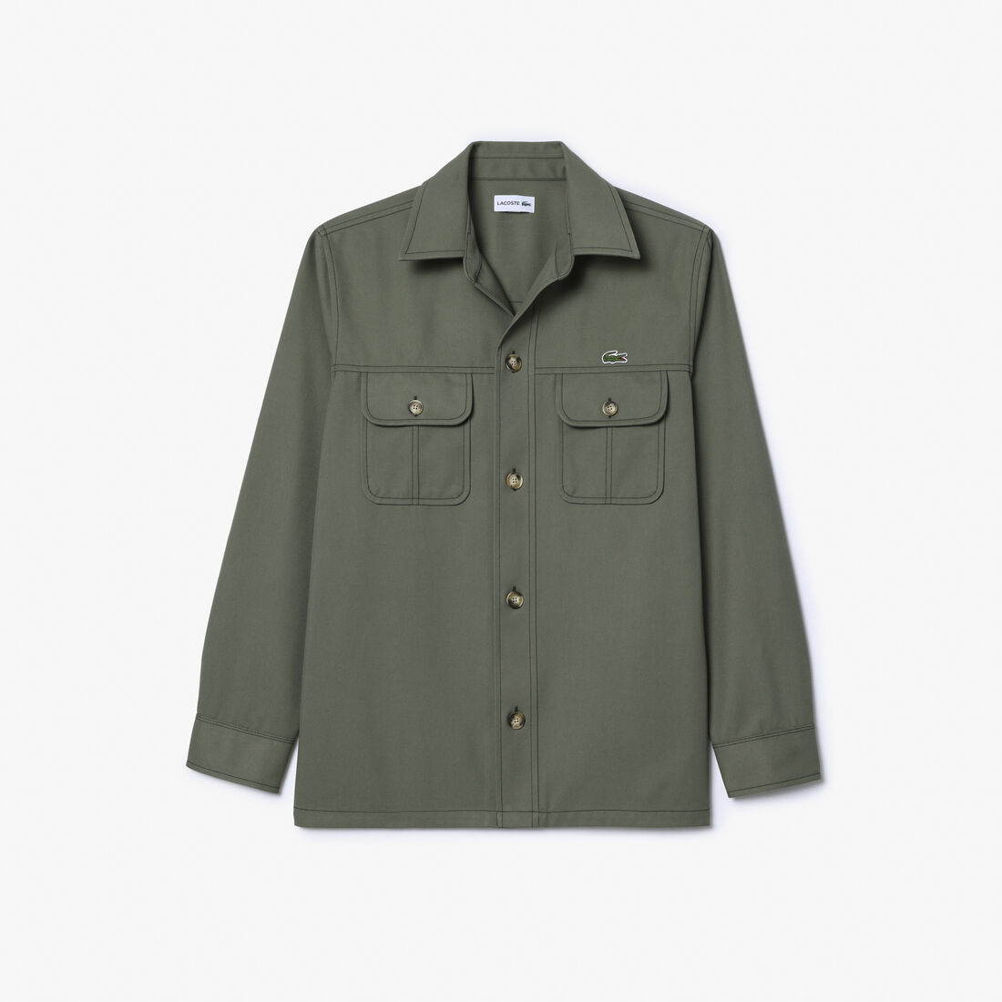 Heavy Cotton Twill Overshirt with Pockets - CH7245-00-316