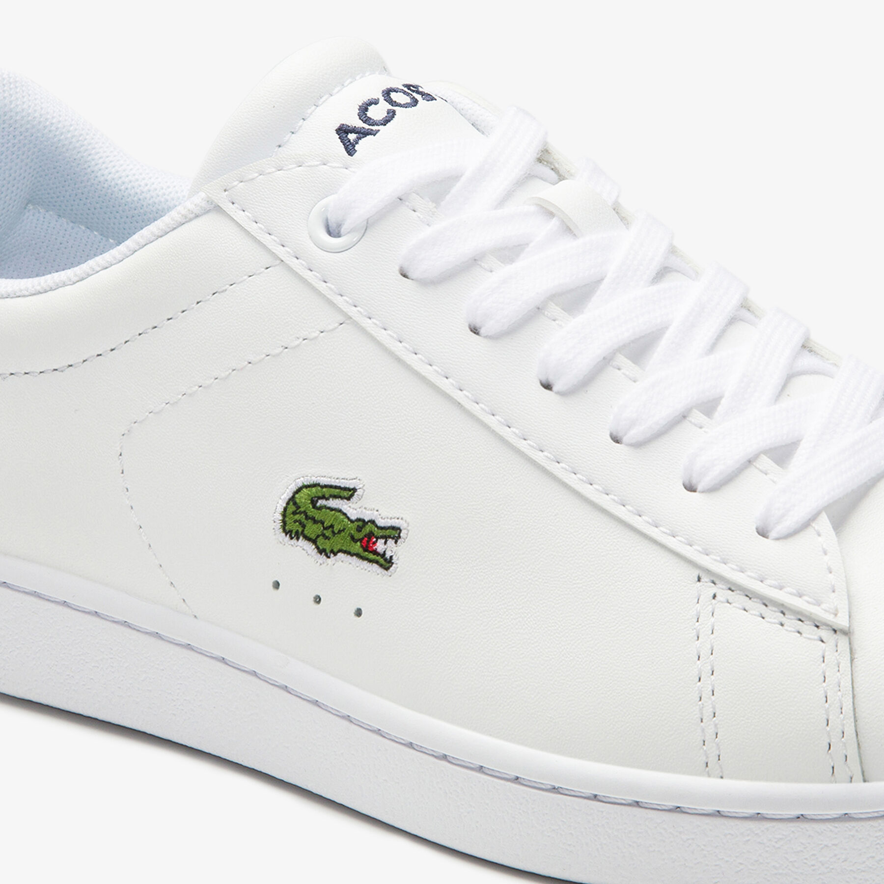 lacoste women s carnaby evo mesh lined leather trainers