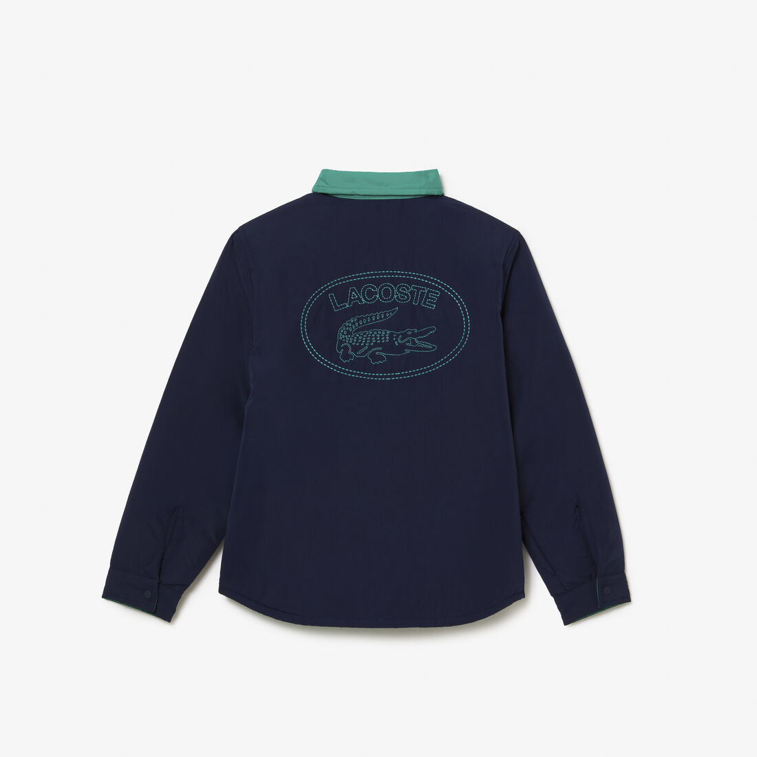 قميص لاكوست تفتا مقاوم للمياه بياقة بلون مغاير للأولاد Boys' Lacoste Contrast Collar Water-Repellent Taffeta Shirt - CJ9814-00-8DM