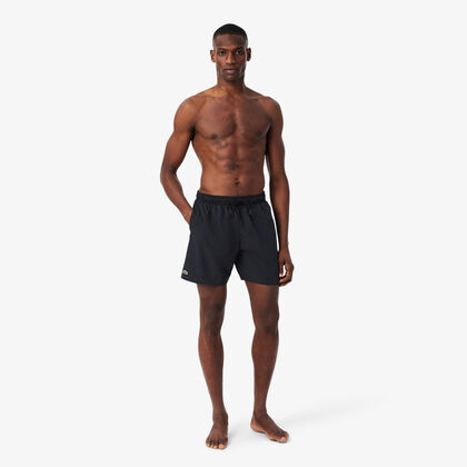 Mid Length Monochrome Swim Trunks
