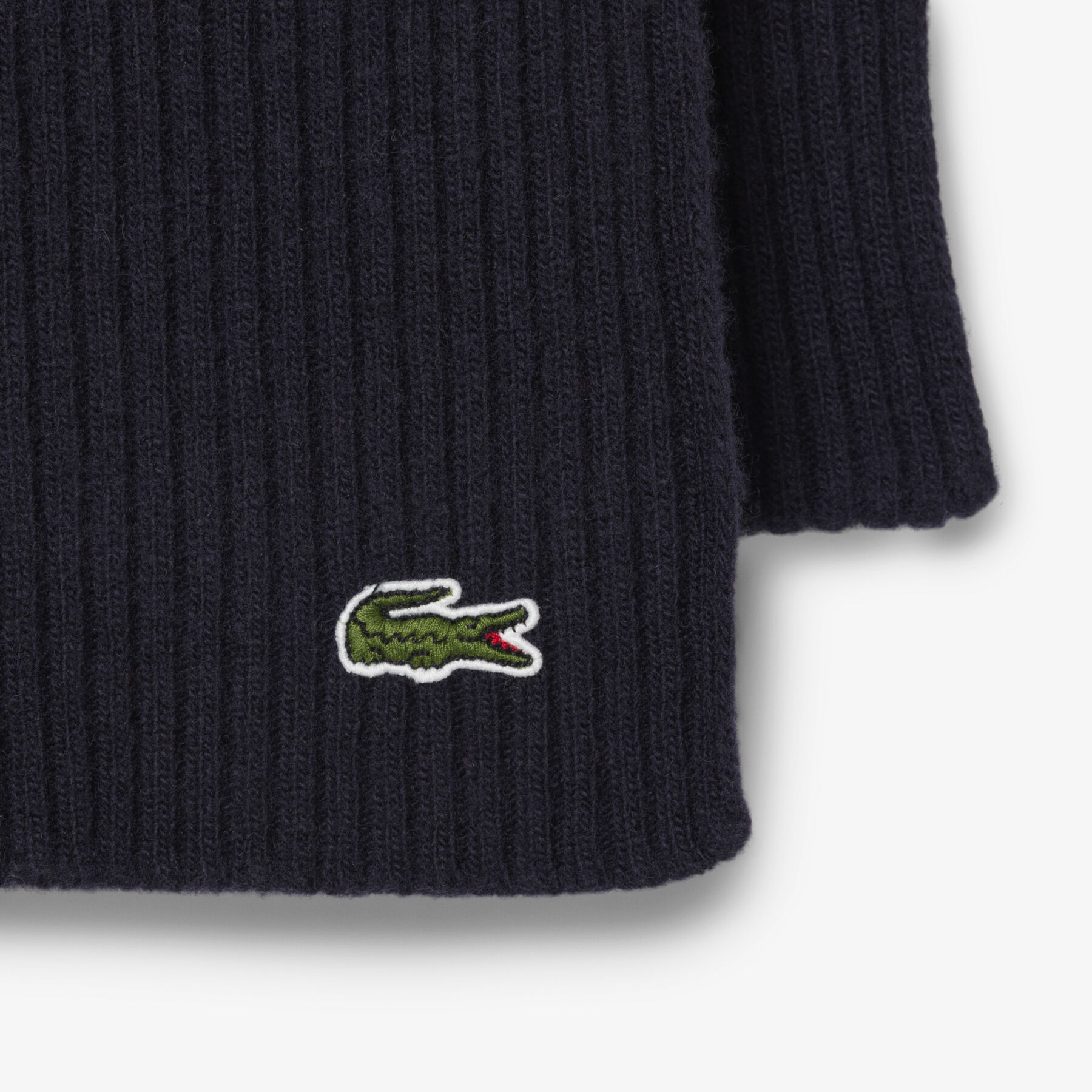 Ribbed Wool Scarf lacoste ribbed wool scarf