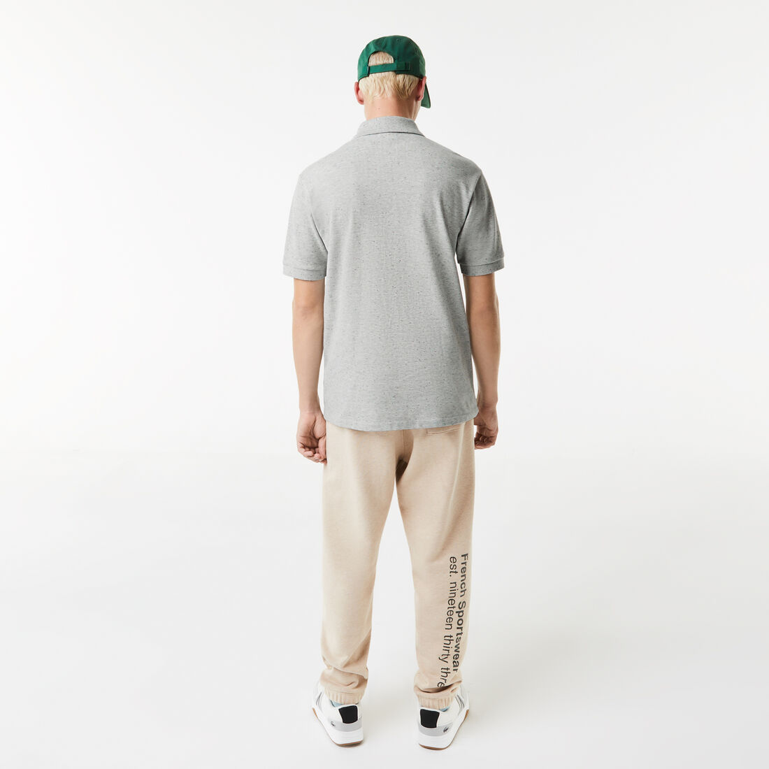 تيشيرت بولو قطن بيكيه بنقشة منقطة وقصة كلاسيكية للرجال تيشيرت بولو قطن بيكيه بنقشة منقطة وقصة كلاسيكية للرجال