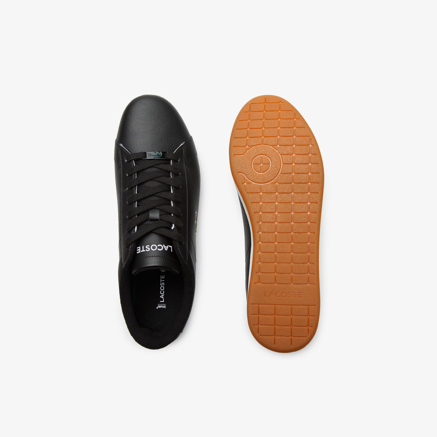 men s lacoste carnaby leather color contrast sneakers