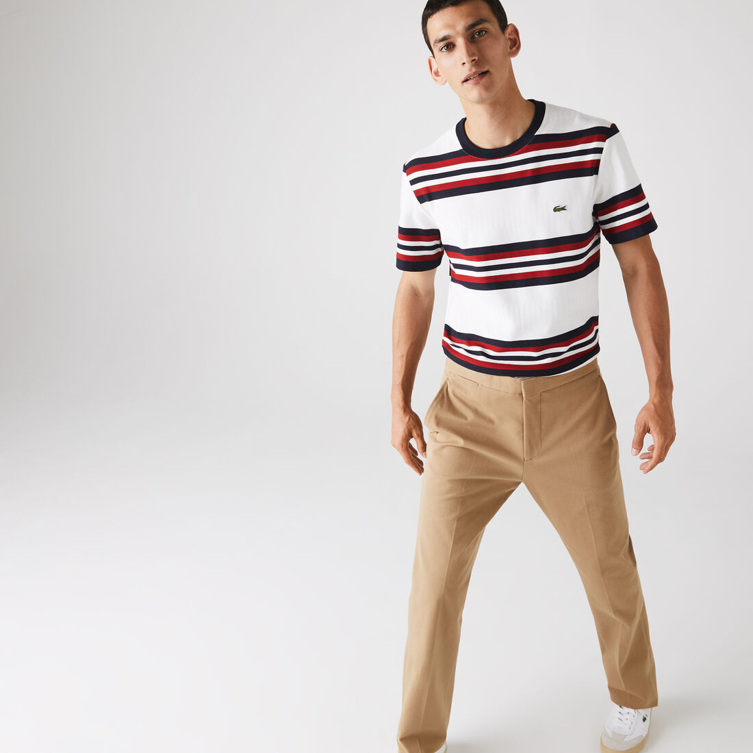 تي شيرت قطن بألوان ثلاثية من مجموعة Made in France للرجال تي شيرت قطن بألوان ثلاثية من مجموعة Made in France للرجال