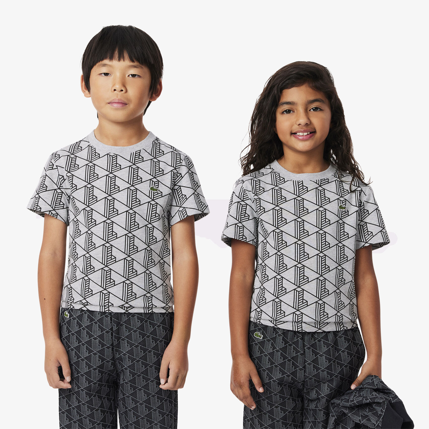 Monogram Print Cotton T-shirt - TJ8411-00-80P