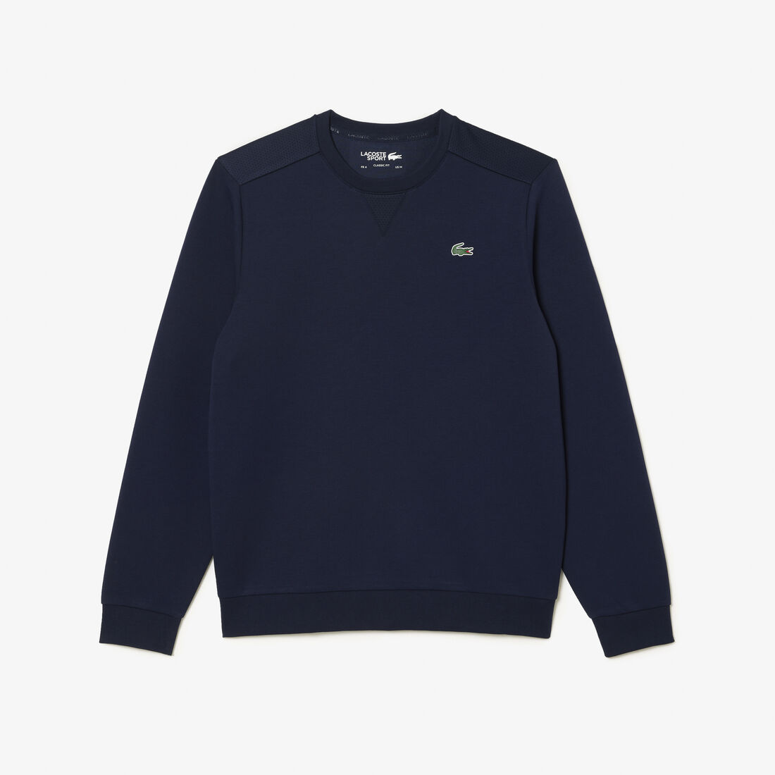 سويت شيرت لاكوست صوف ناعم بسحاب وقَصّة عادية للرجال Men's Lacoste SPORT Mesh Panels Sweatshirt - SH9604-00-423