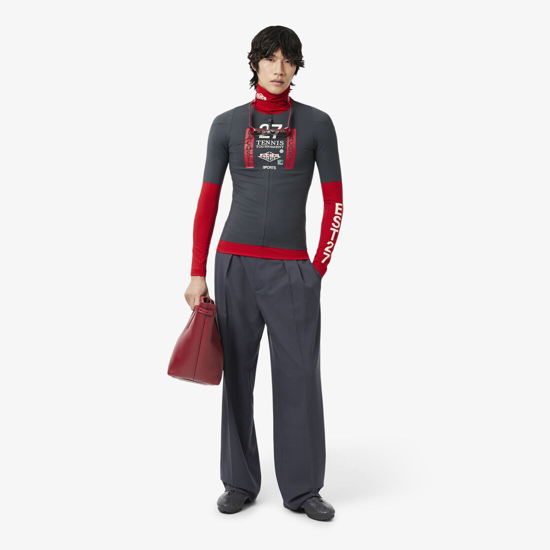 Runway Zipped Printed Stretch T-shirt lacoste runway zipped printed stretch t shirt