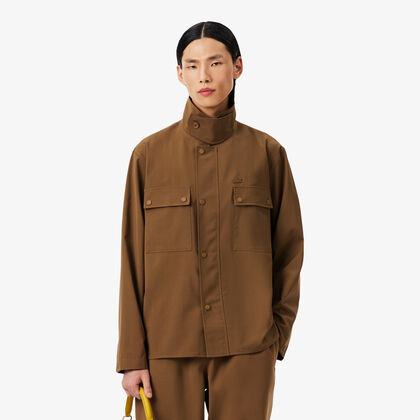 قميص رانواي بقصّة عادية من مزيج الصوف