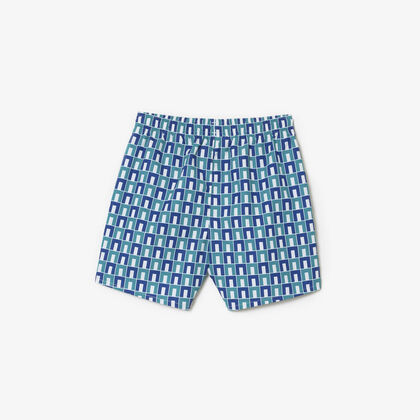 Monogram Print Swim Trunks