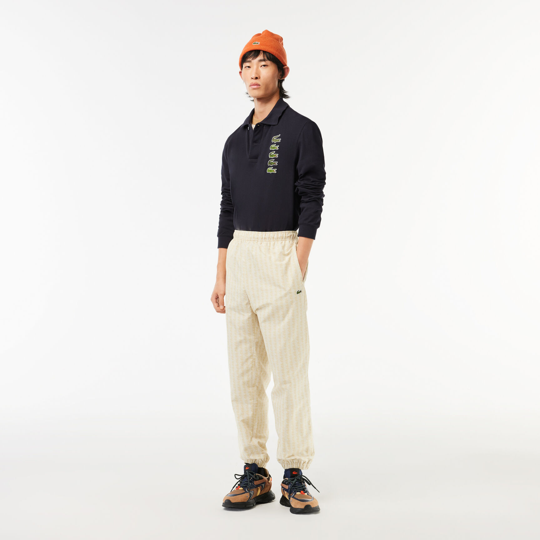 Long-Sleeved Original L.12.12 Multi Badge Polo Shirt - PH3462-00-HDE