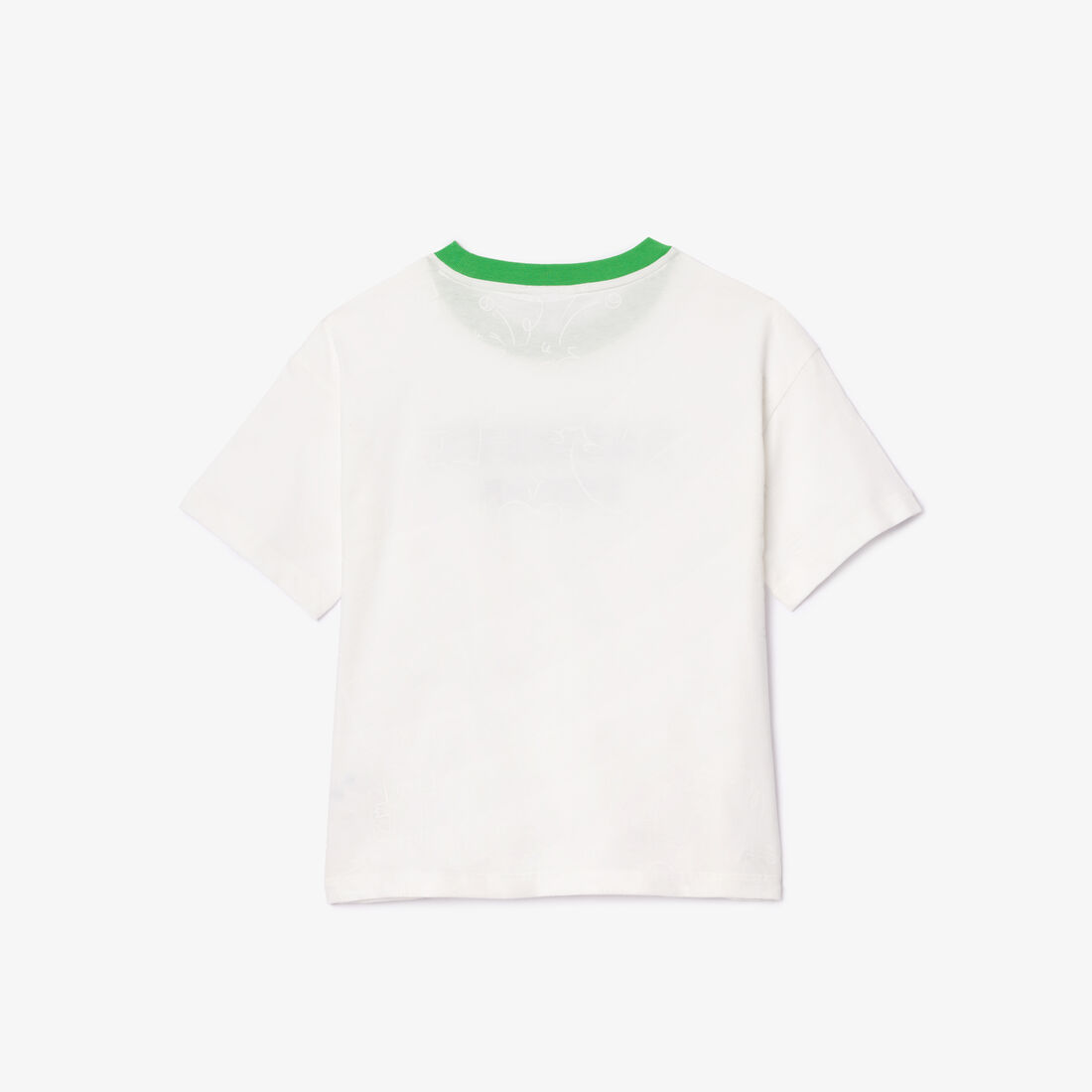 تي شيرت جيرسيه قطني بطبعة جلد التمساح Croc Print Cotton Jersey T-shirt - TJ7659-00-2CQ