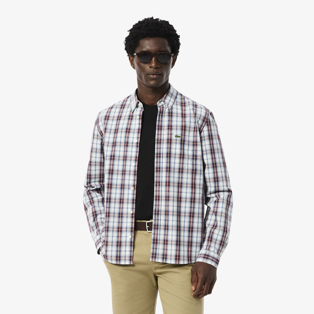 Regular Fit Poplin Plaid Shirt - CH5085-00-6AX