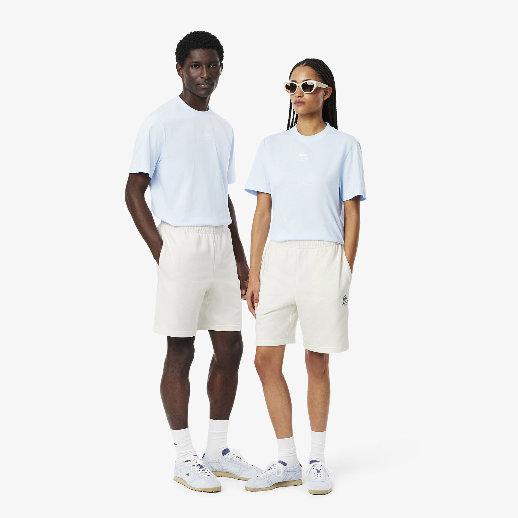 Printed cotton fleece shorts - GH0990-00-70V