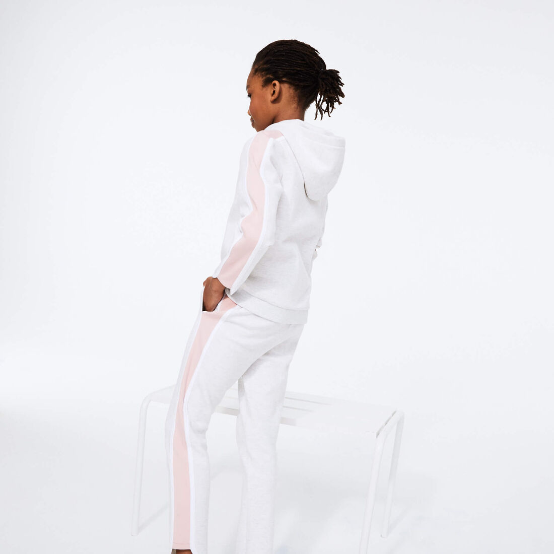 قميص ثقيل مزود بسحاب وغطاء للرأس مصنوع من مزيج قطني للبنات قميص ثقيل مزود بسحاب وغطاء للرأس مصنوع من مزيج قطني للبنات