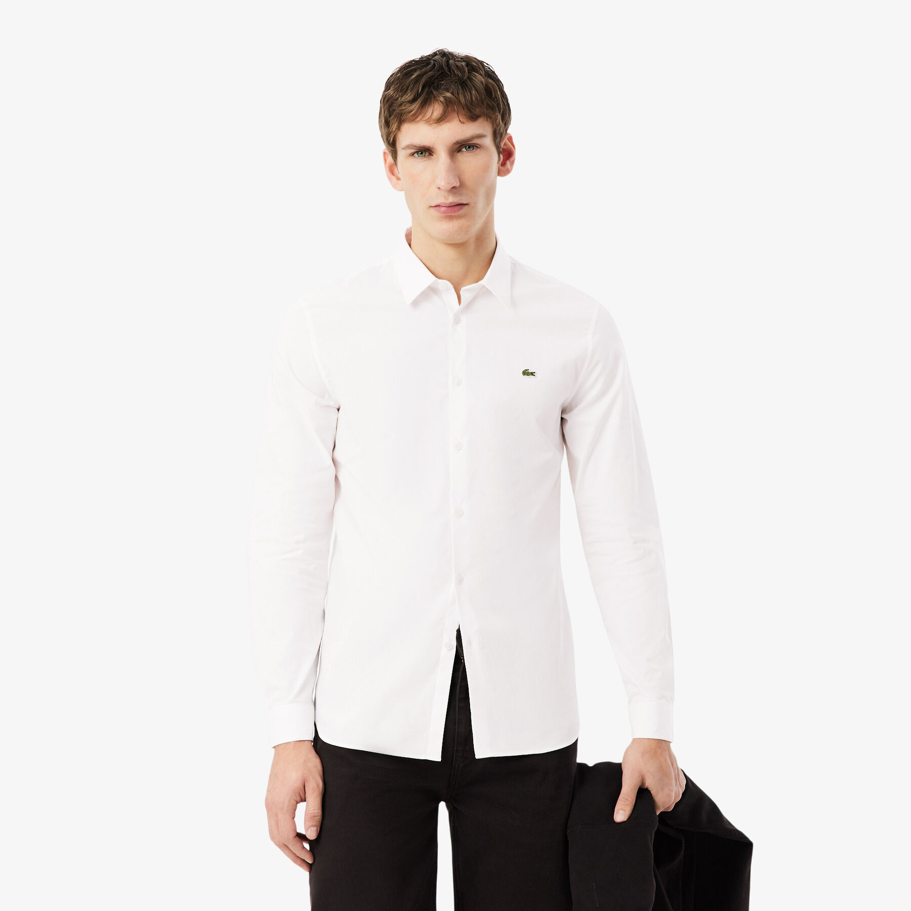 Slim Fit Stretch Cotton Poplin Shirt lacoste slim fit stretch cotton poplin shirt