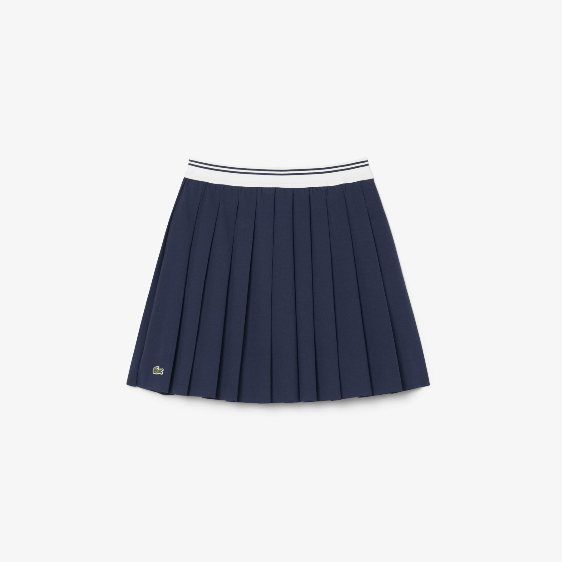 lacoste oxford cotton pleated skirt