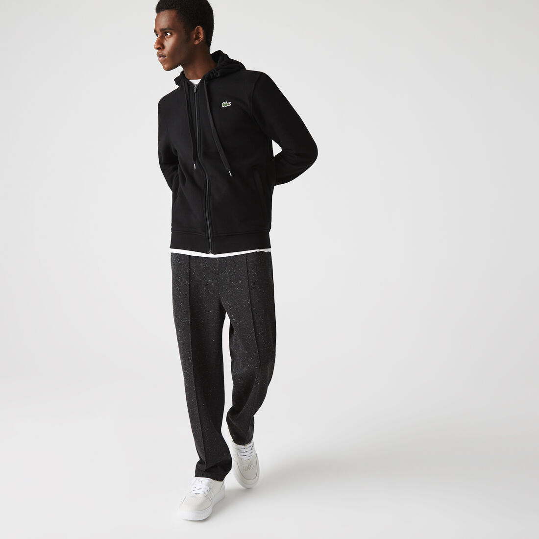 Men's Lacoste SPORT Lightweight Bi-material Hoodie