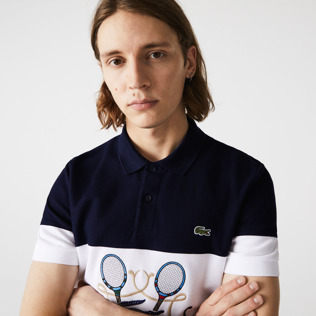 Men's Lacoste Regular Fit Tennis Embroidery Cotton Polo Shirt Men's Lacoste Regular Fit Tennis Embroidery Cotton Polo Shirt