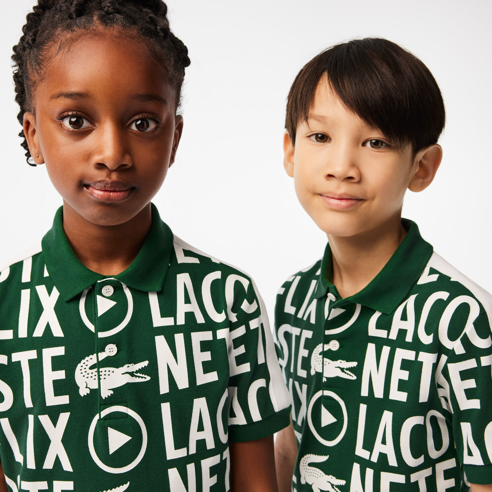 Kids' Lacoste x Netflix Contrast Print Polo Shirt Kids' Lacoste x Netflix Contrast Print Polo Shirt