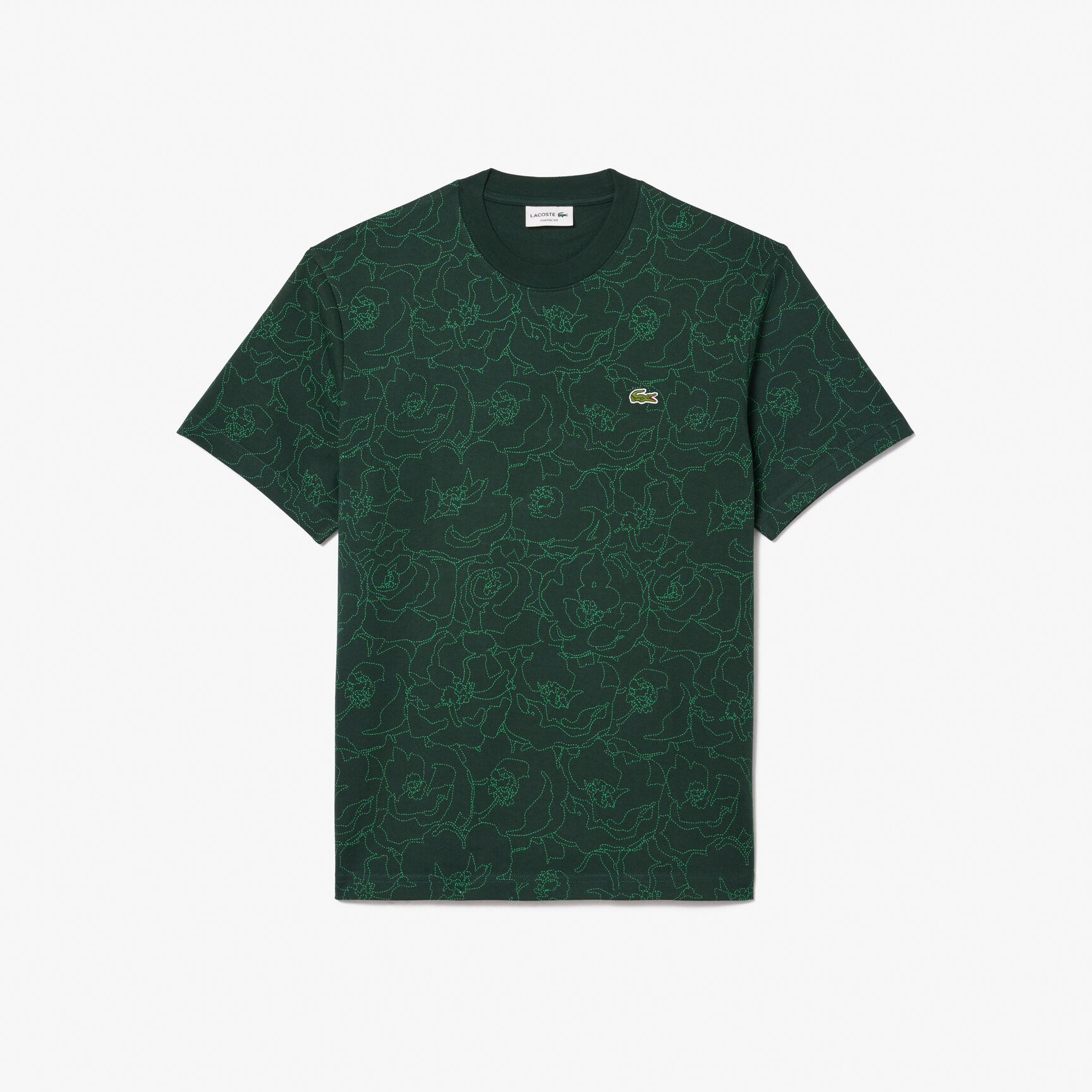 تي شيرت كلاسيكي بطبعة الزهور Classic Fit Flower Print T-shirt - TH3596-00-YZP