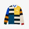 men s lacoste live loose fit colourblock cotton rugby style polo shirt