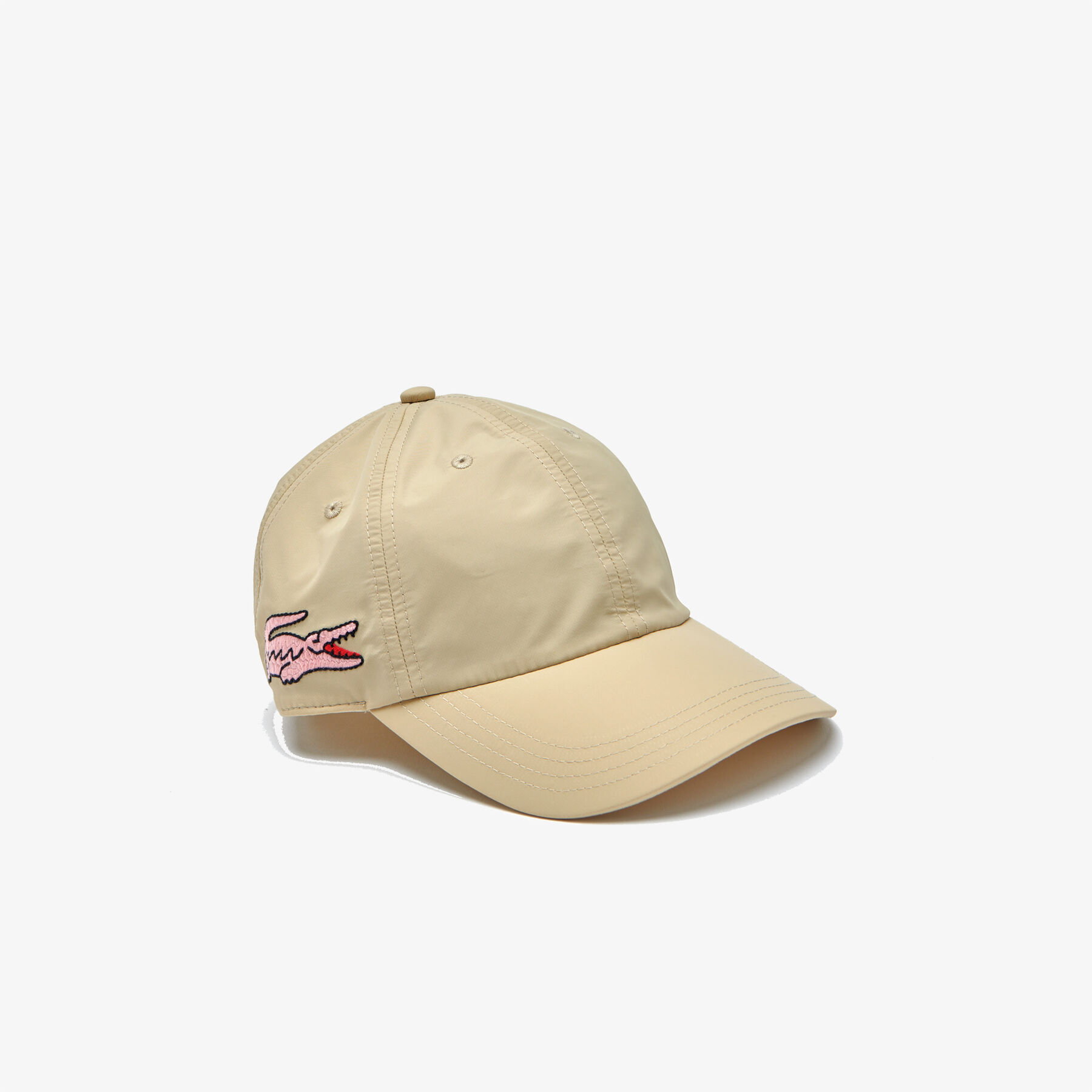 Women's Oversized Embroidered Crocodile Lightweight Nylon Cap lacoste women s oversized embroidered crocodile lightweight nylon cap