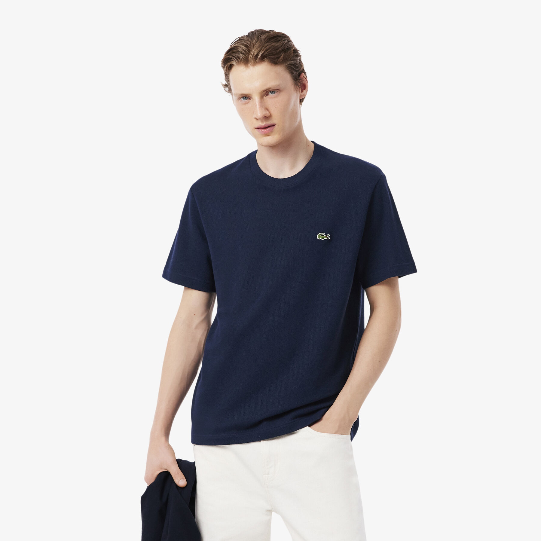 Heavy Cotton and Linen Pique T-shirt lacoste heavy cotton and linen pique t shirt
