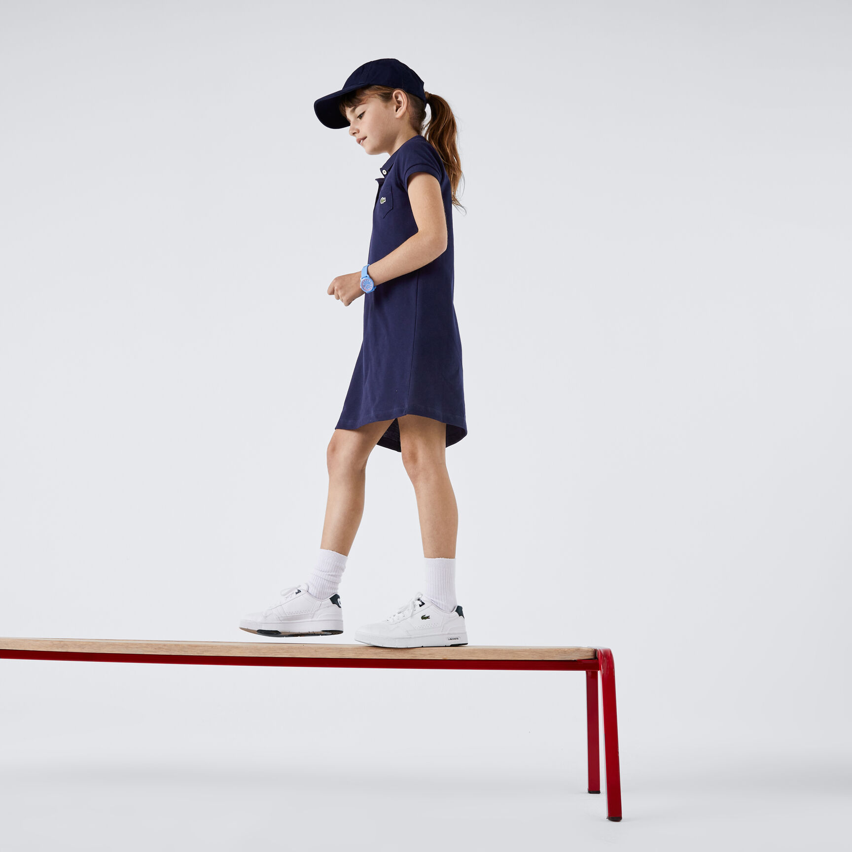 Pique Polo Dress Girl's Polo-Style Cotton Dress - EJ2816-00-166