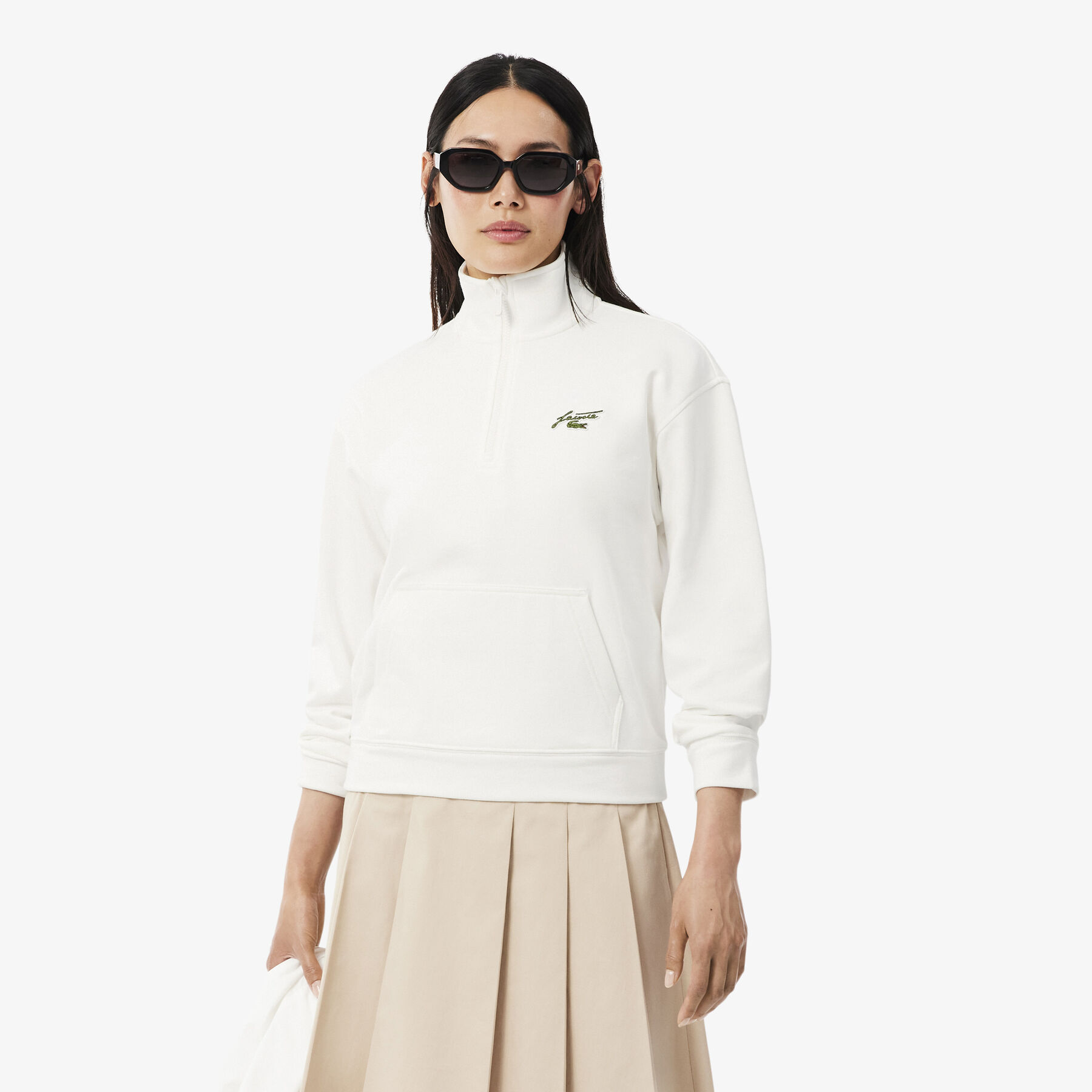 High Neck Zipped Fleece Badge Sweatshirt High Neck Zipped Fleece Badge Sweatshirt - SF8504-00-70V