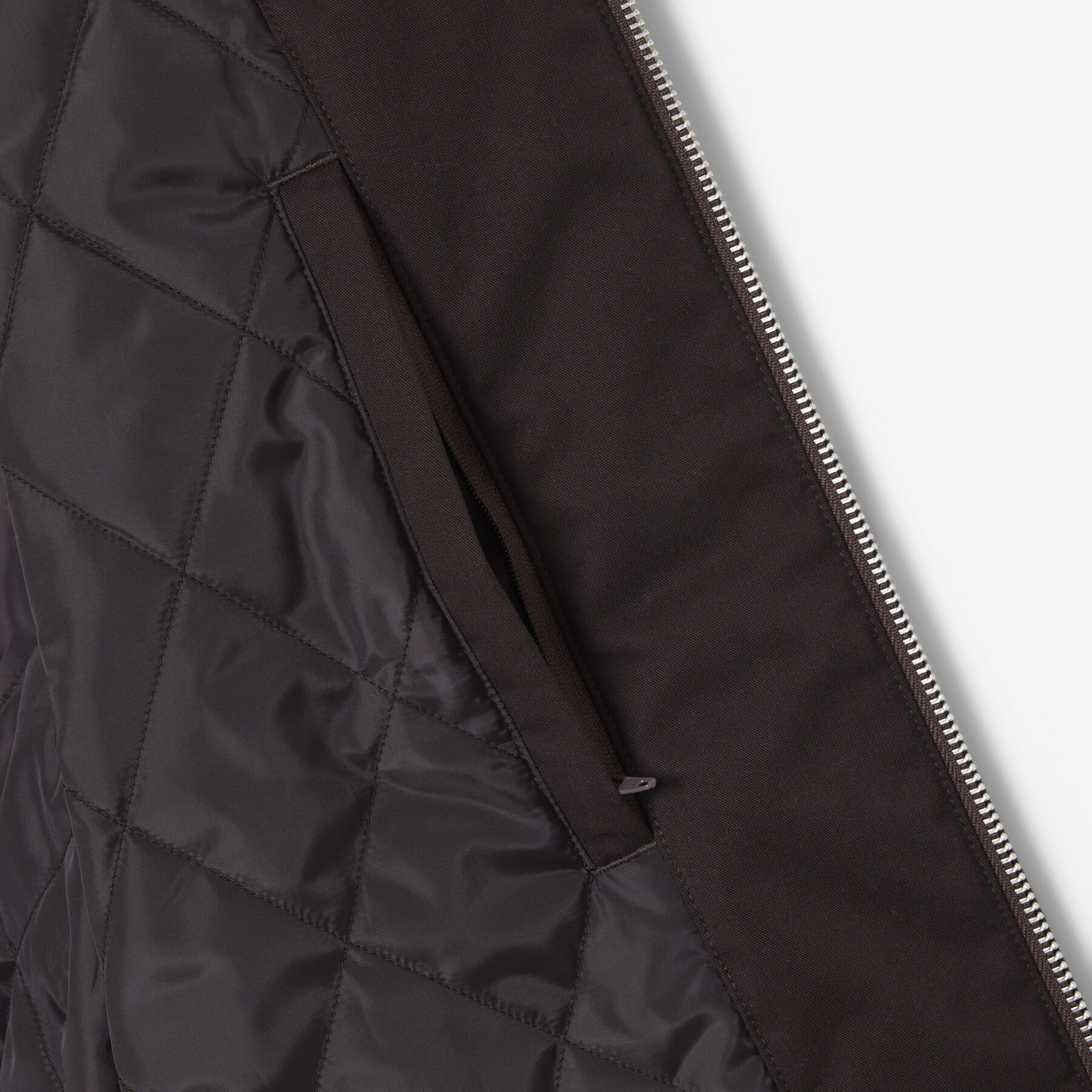 lacoste retro badge water repellent bomber jacket