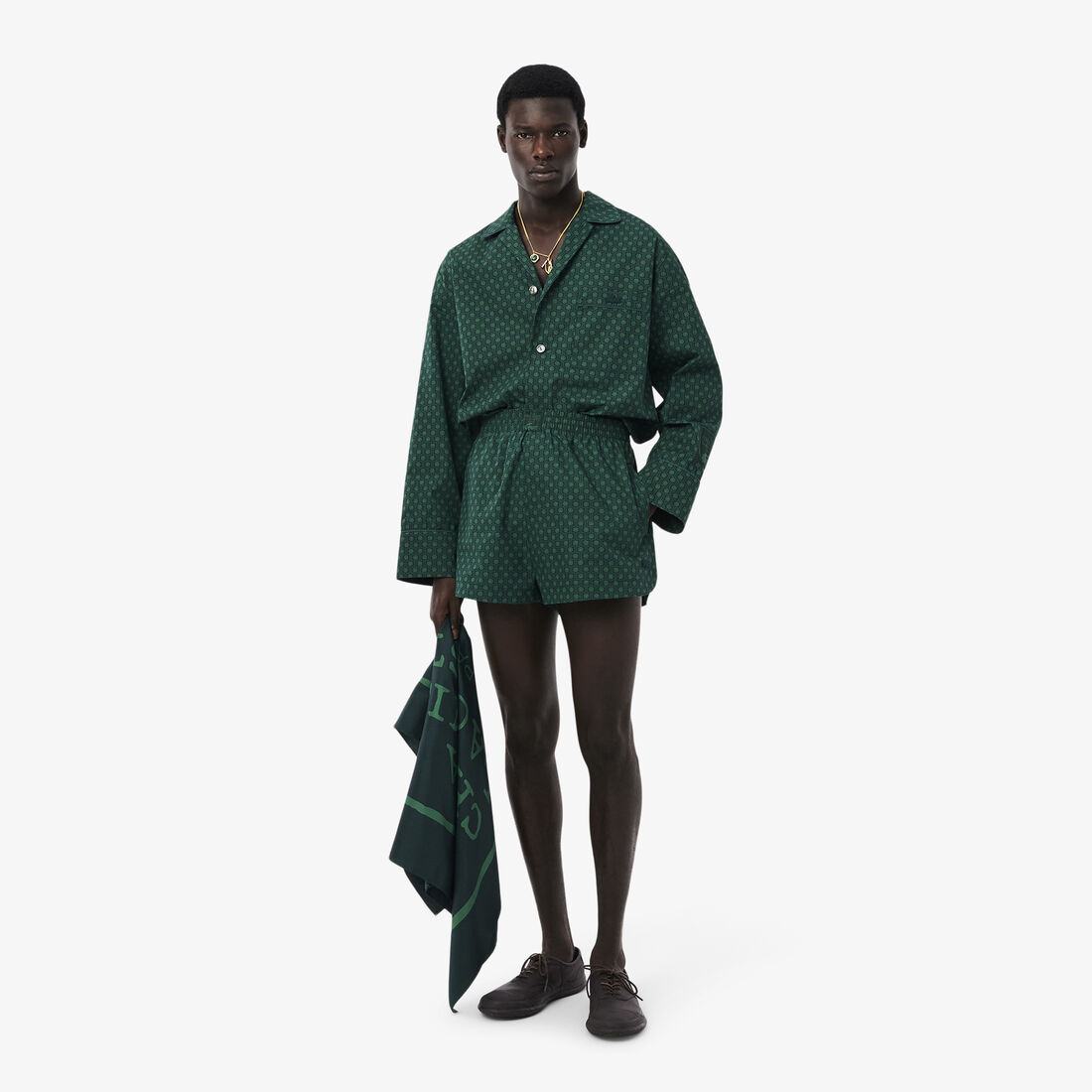 CHEMISE CASUAL MANCHES LO Runway Print Pajama Shirt - CH6892-00-77I