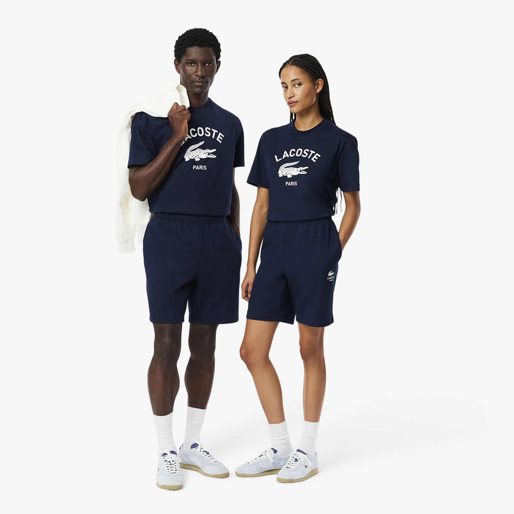 Printed cotton fleece shorts Printed cotton fleece shorts - GH0990-00-166