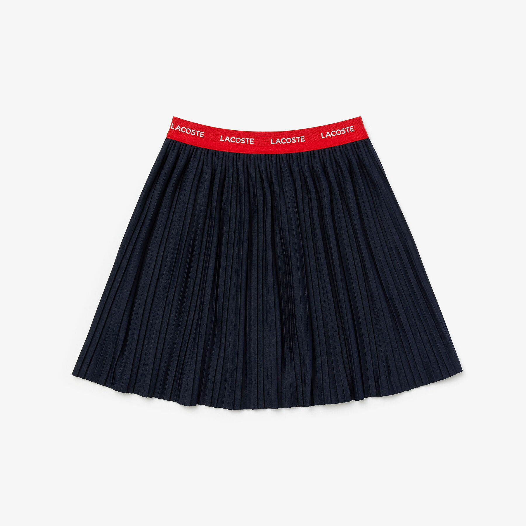 Girls' Contrast Waistband Pleated Knit Skirt lacoste girls contrast waistband pleated knit skirt