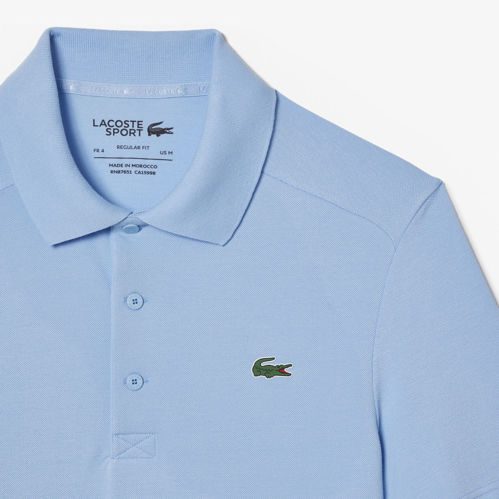 تي شيرت بولو بياقة بلون مغاير وقَصّة عادية من مجموعة سمارت باريس Men's Lacoste SPORT Organic Cotton Pique Golf Polo - DH9309-00-GN2