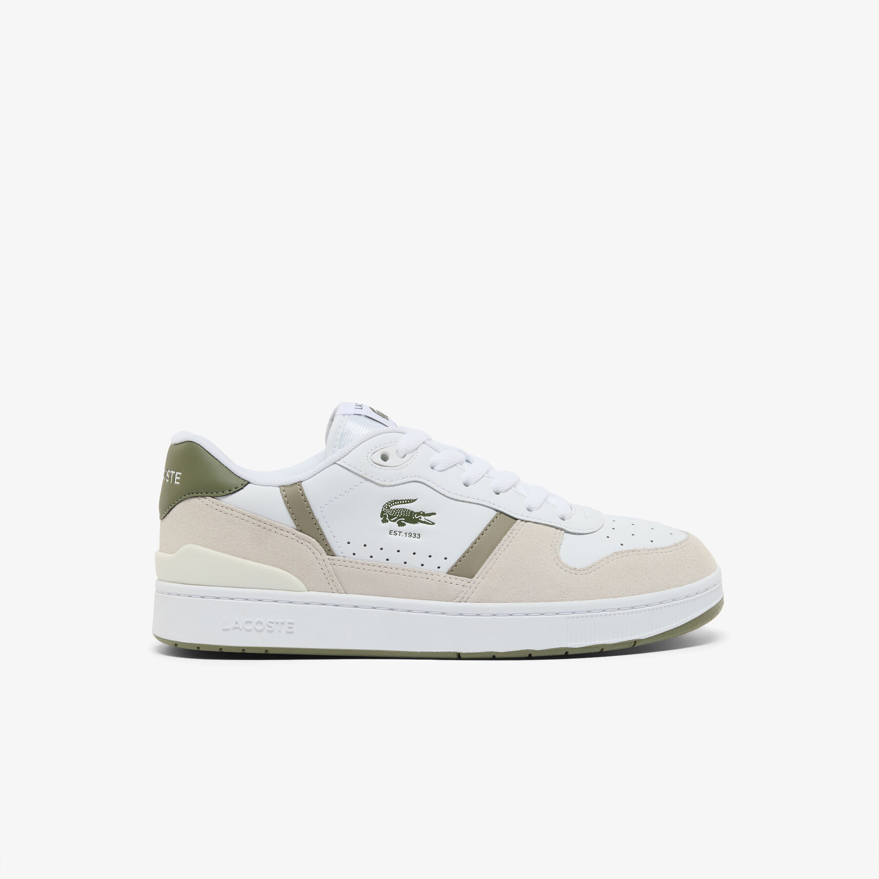 lacoste men s t clip set leather sneakers