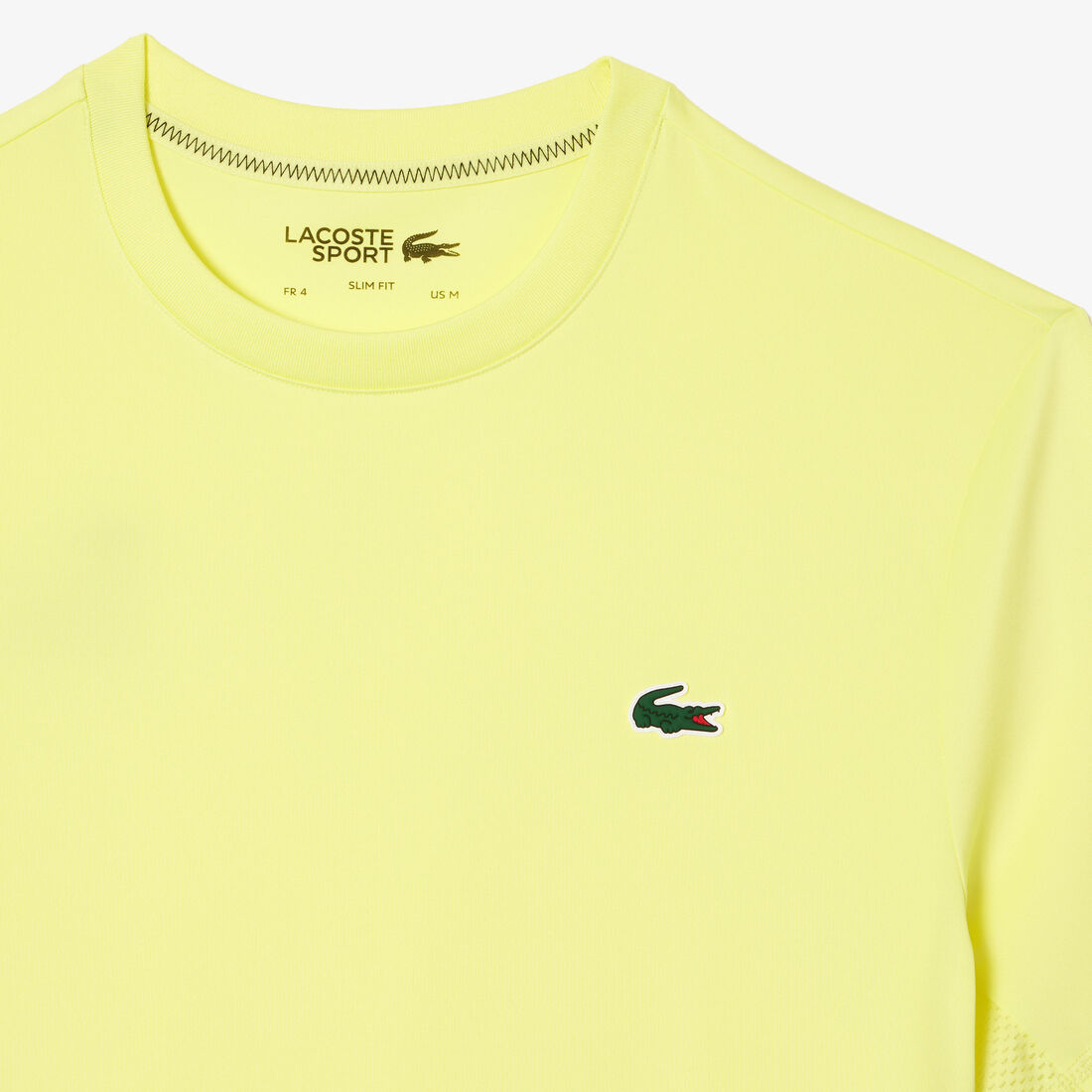 تي شيرت لاكوست بقصّة فضفاضة وفتحة رقبة مستديرة وطبعة التمساح للرجال Men's Lacoste Sport Slim Fit Stretch Jersey T-shirt - TH5207-00-TUK