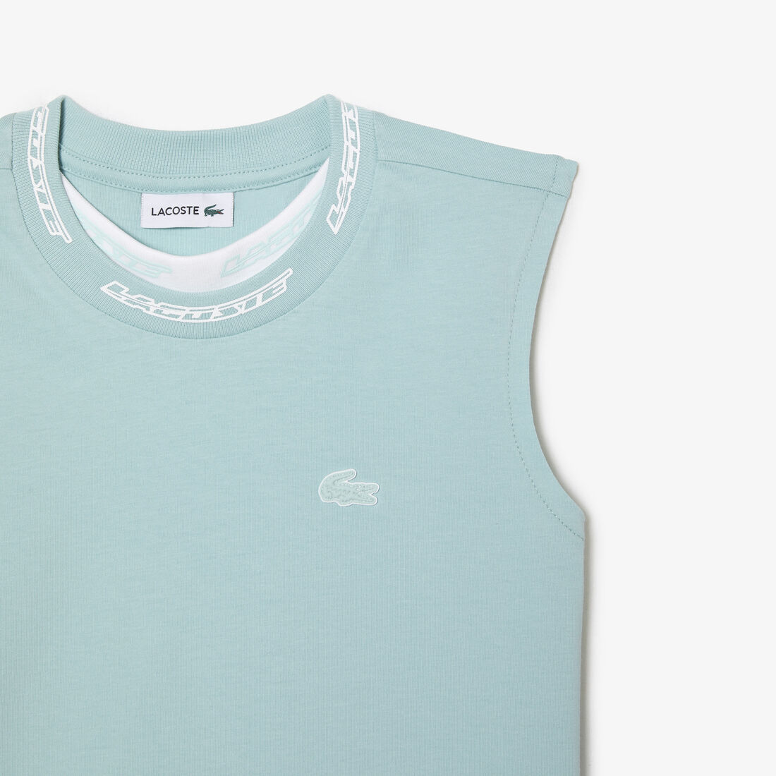 Girls' Lacoste Cotton Jersey Sleeveless T-shirt Girls' Lacoste Cotton Jersey Sleeveless T-shirt