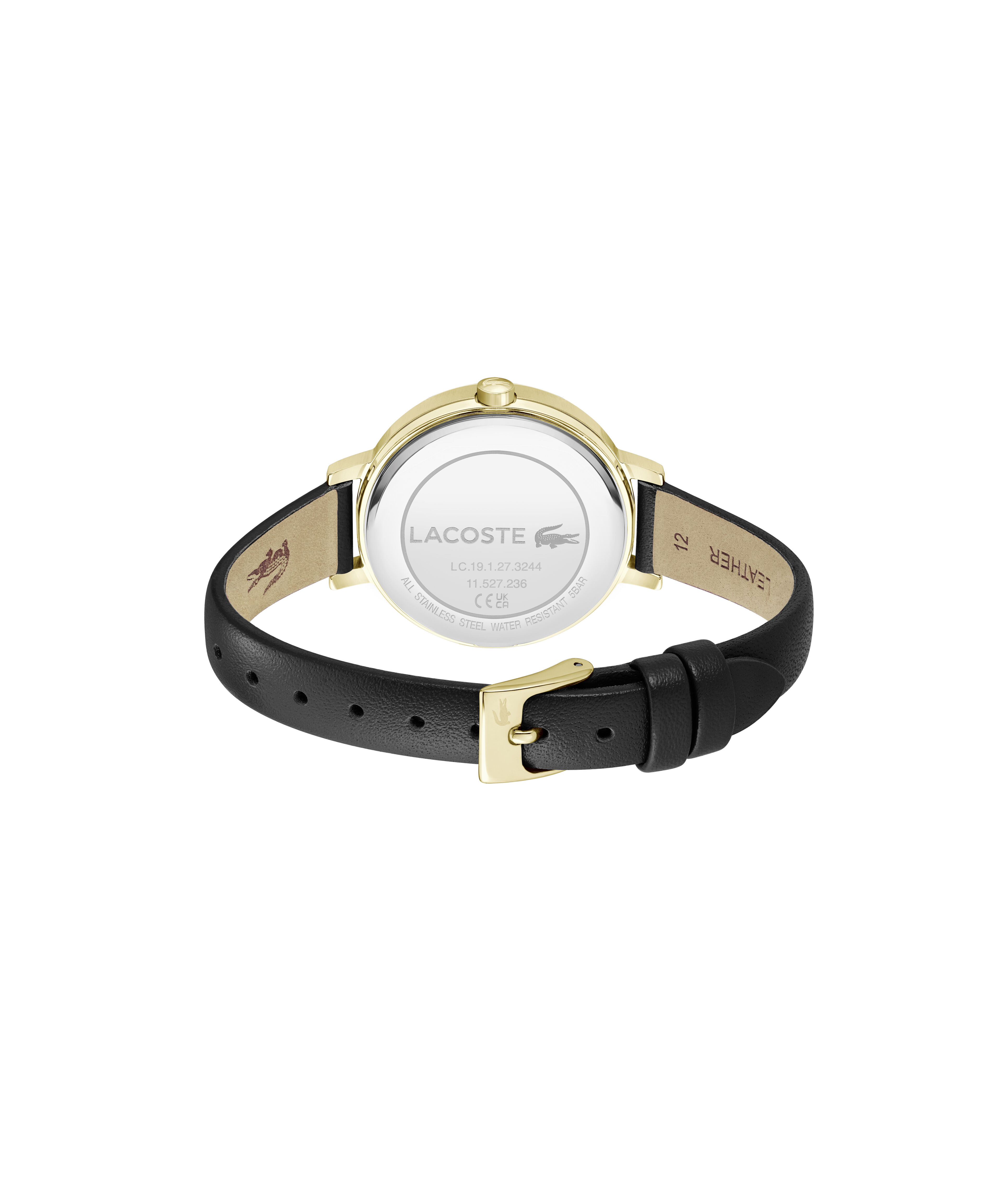 Black Leather Strap Women's Watch