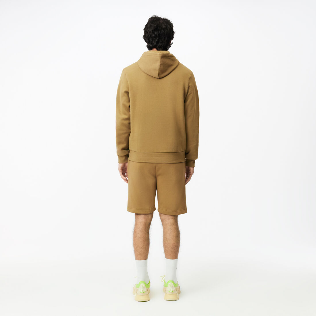 شورت صوف بقصّة عادية Men's Lacoste Organic Brushed Cotton Fleece Jogger Shorts - GH9627-00-SIX