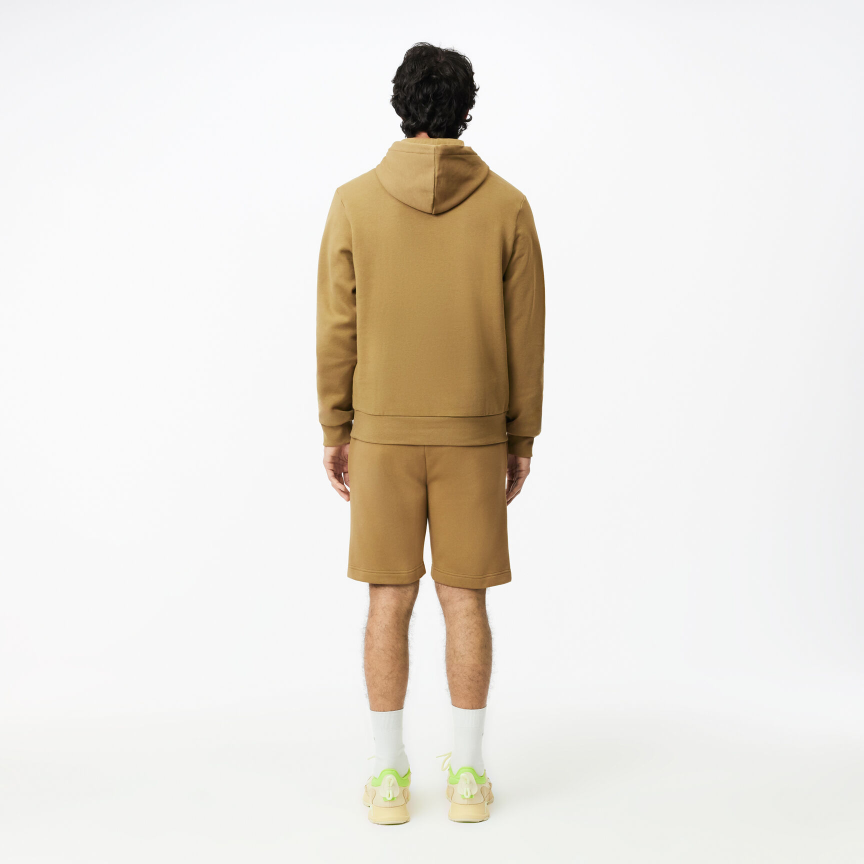 شورت صوف بقصّة عادية Men's Lacoste Organic Brushed Cotton Fleece Jogger Shorts - GH9627-00-SIX