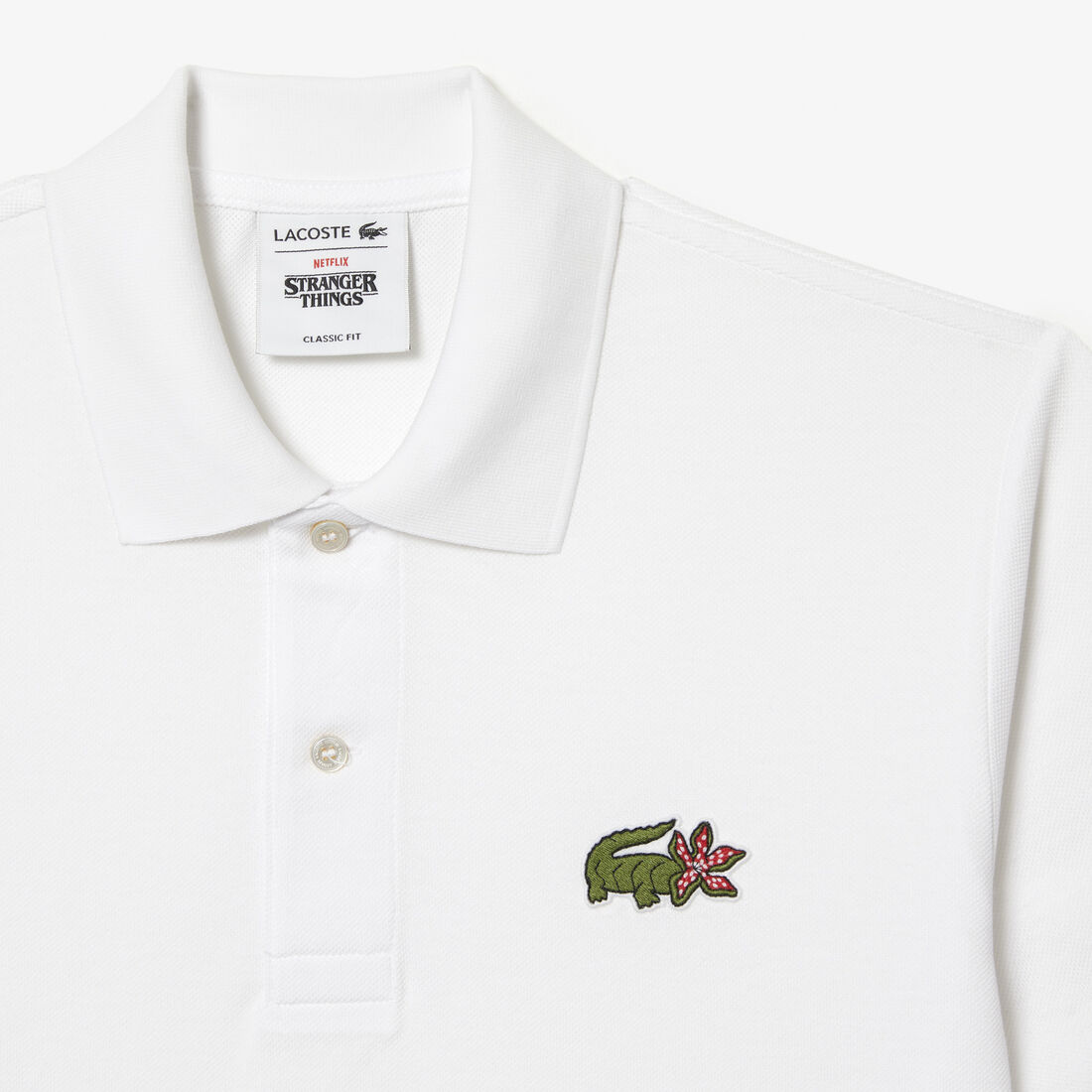 تيشيرت بولو قطن عضوي للرجال مجموعة Lacoste x Netflix تيشيرت بولو قطن عضوي للرجال مجموعة Lacoste x Netflix