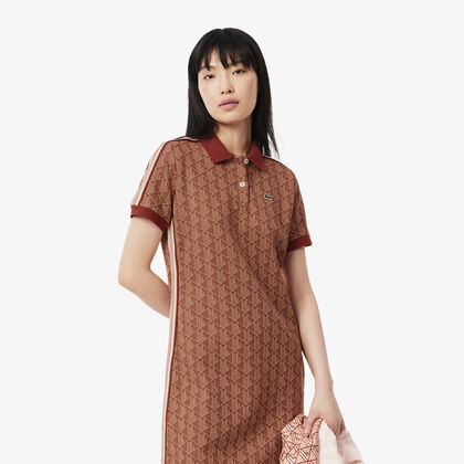 Slim Fit Monogram Jacquard Polo Dress