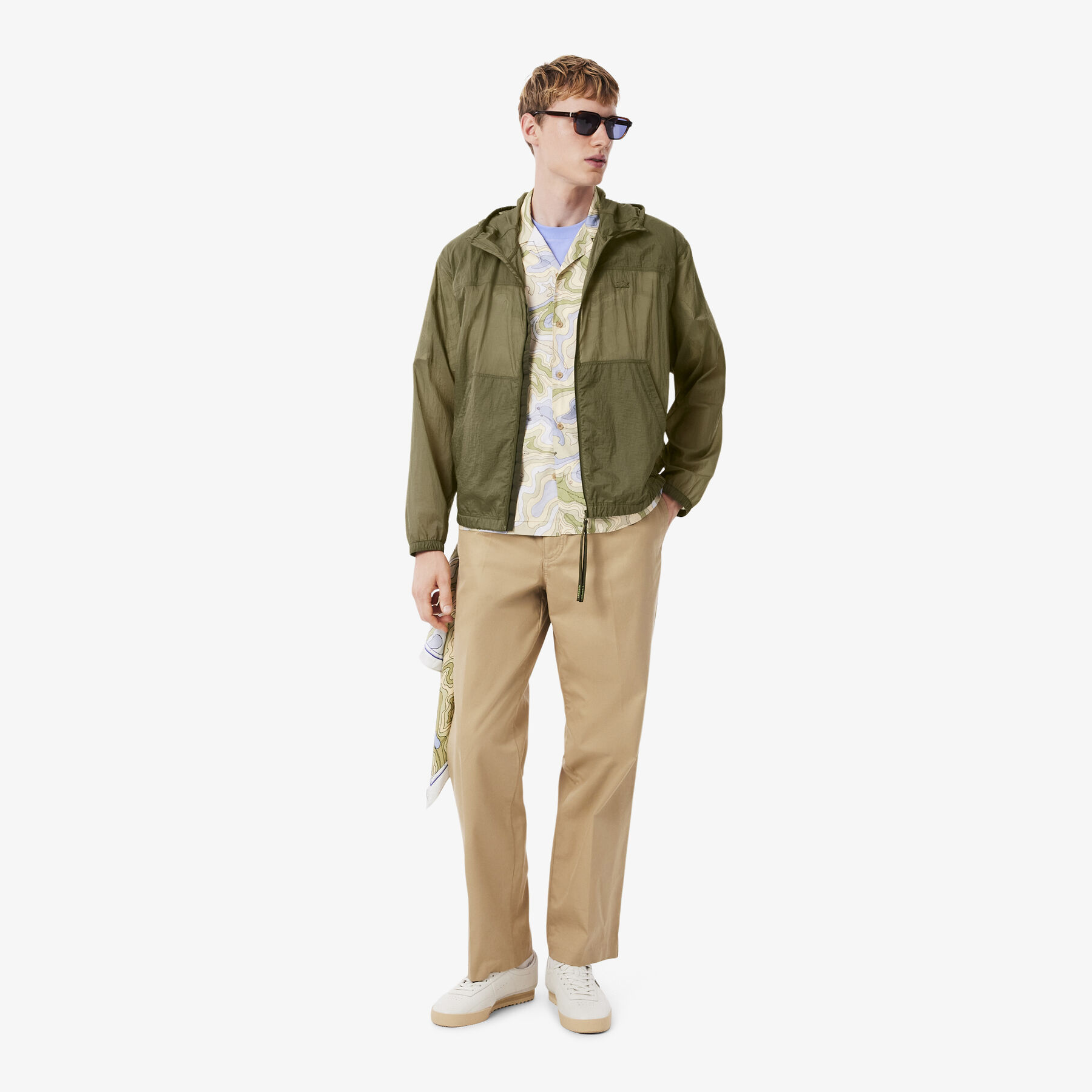 Water-Repellent Packable Nylon Jacket lacoste water repellent packable nylon jacket
