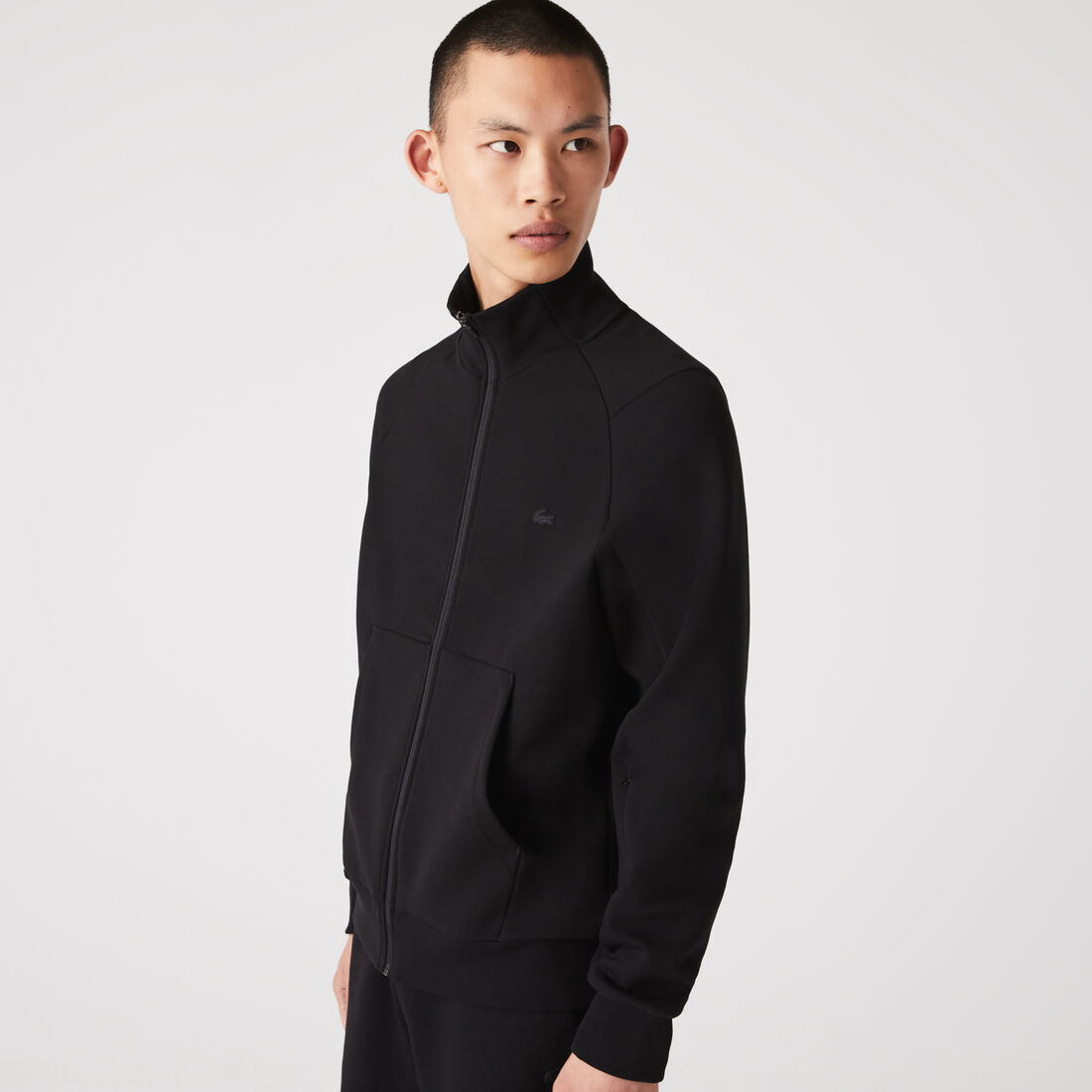 Buy Men's High Neck Cotton Blend Zip Jogger Sweatshirt | Lacoste UAE