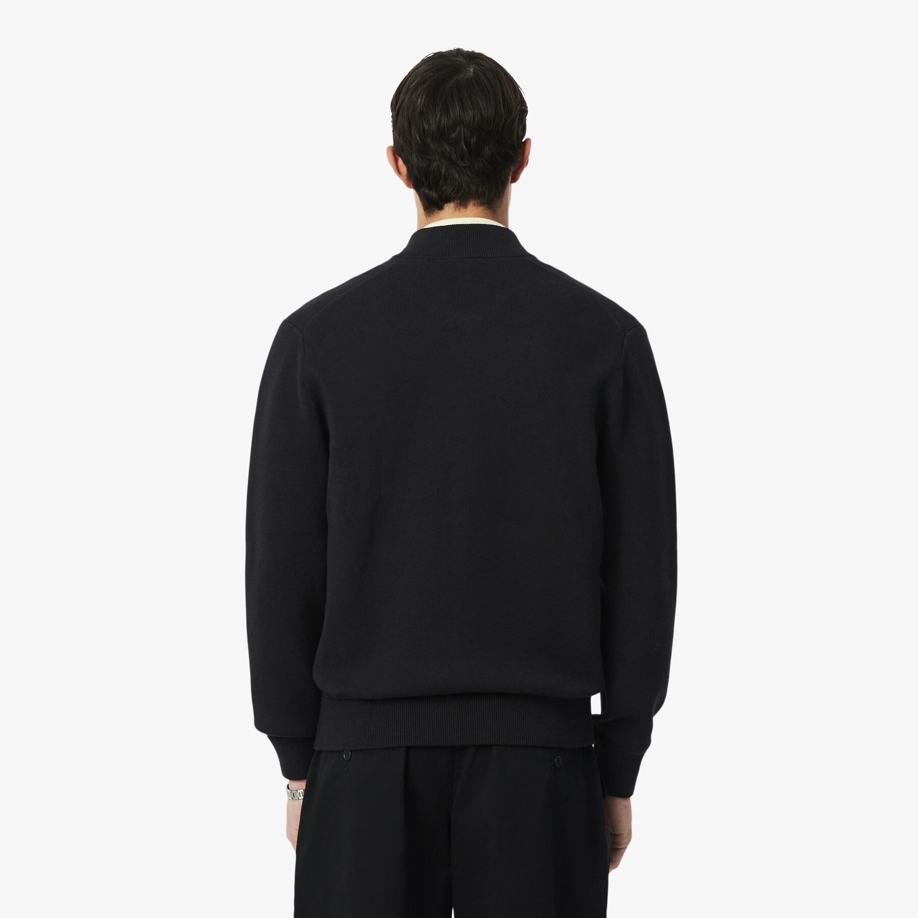 Cotton and Wool Knit Bomber Jacket lacoste cotton and wool knit bomber jacket