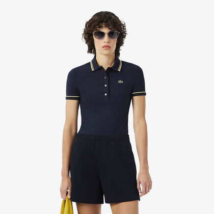 lacoste l 12 d slim fit trim detail polo shirt